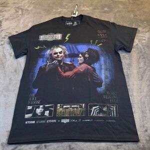 Beetlejuice Movie Graphic T Shirt Mens Size Medium Black CVLA The Juice is Loose